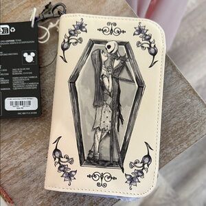 Disney Cream and Black Wallet with Strap